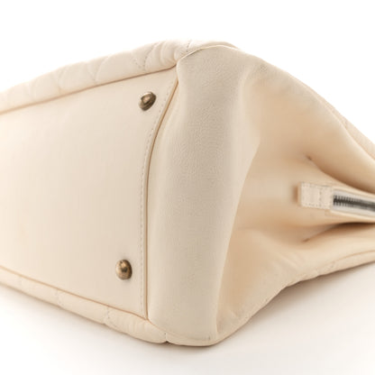 Chanel Calfskin Quilted Small Crown Tote Beige 11 of 17