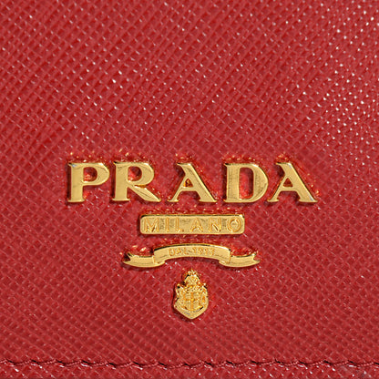Prada Saffiano Metal Card Case Fuoco 8 of 9