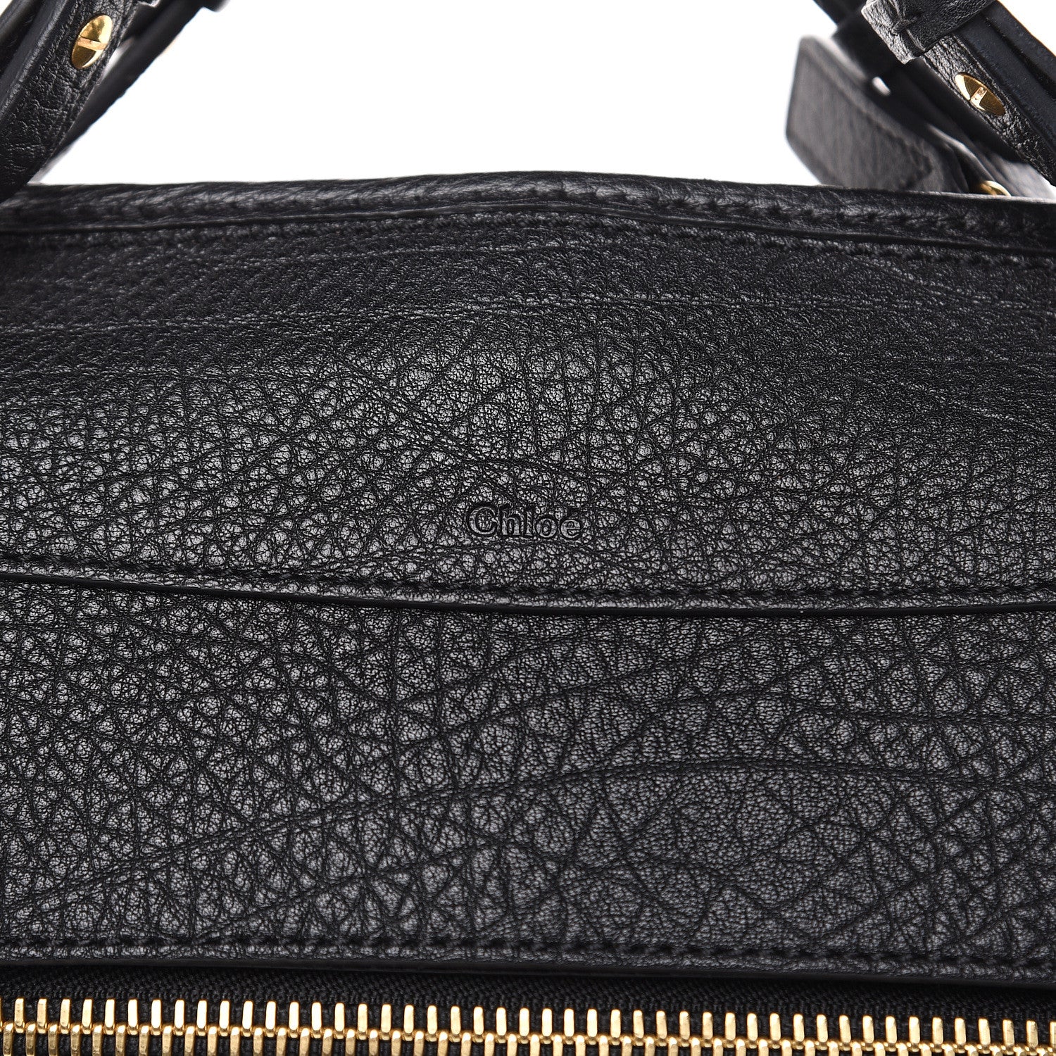 Chloe Grained Calfskin Brooke Satchel Black 9 of 10