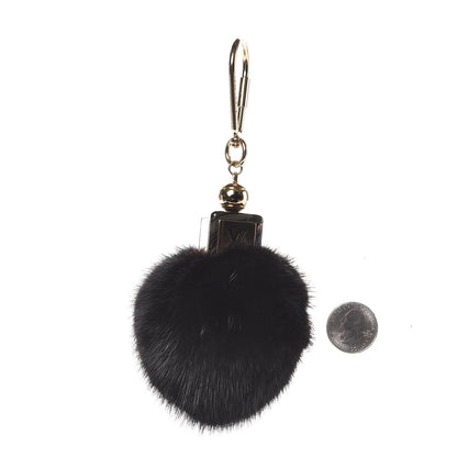 Louis Vuitton Mink Fur Fluffy Bag Charm Black 2 of 3
