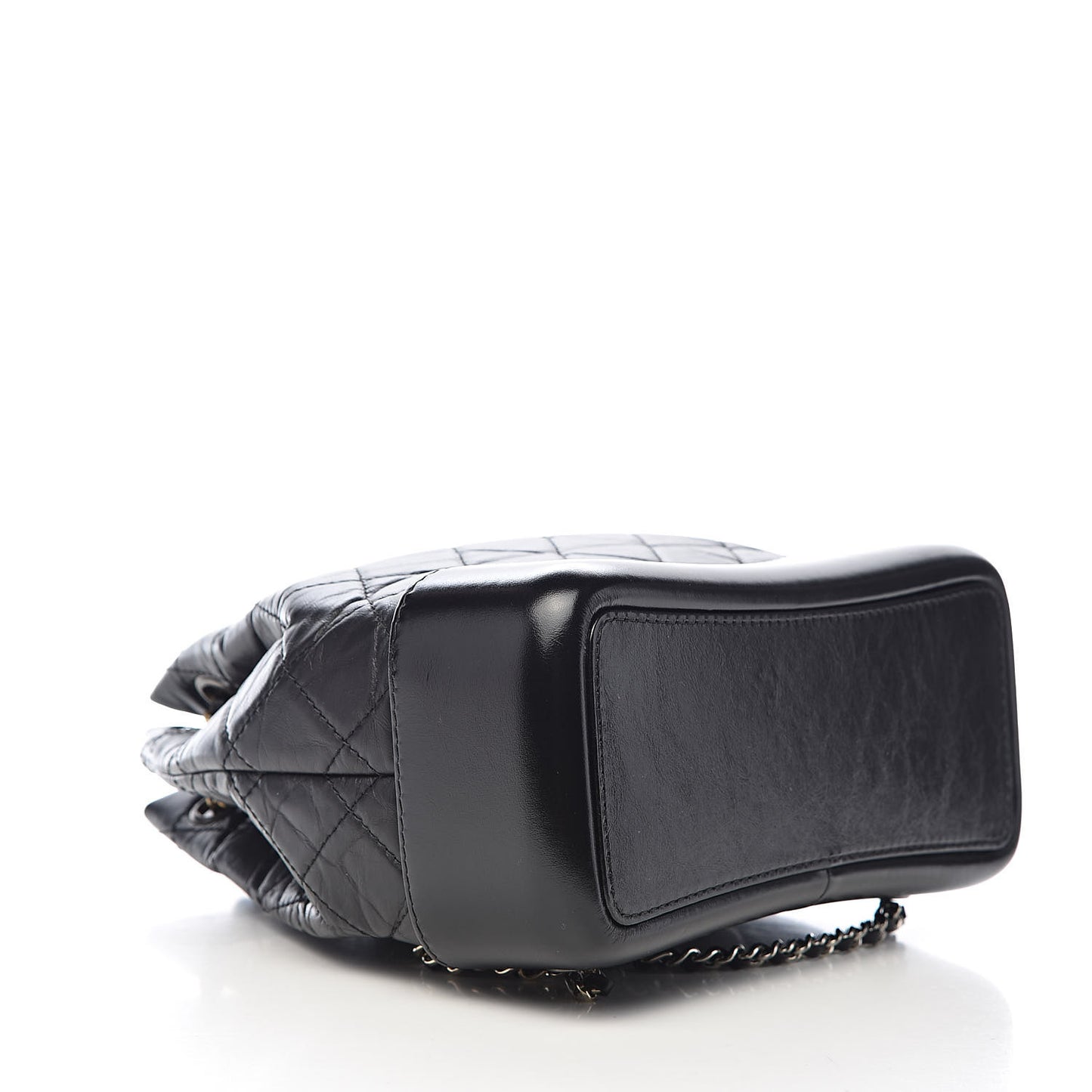 Aged Calfskin Quilted Small Gabrielle Backpack Black