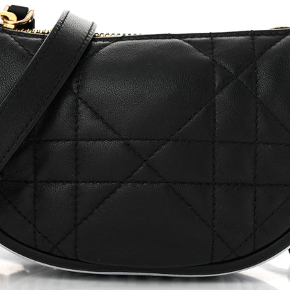 Christian Dior Lambskin Cannage Micro Dior Vibe Hobo Bag Black 8 of 11