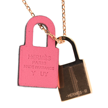 Hermes Swift O'Kelly Pendant Necklace Rose Azalee 6 of 7