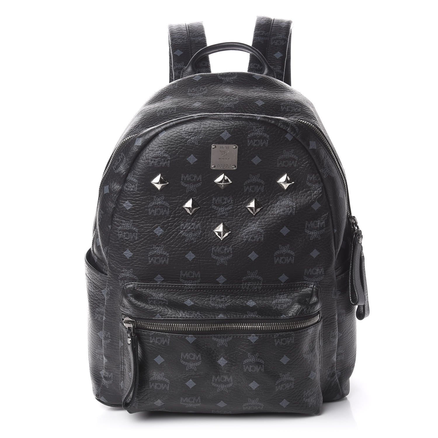 MCM Visetos Medium Sprinkle Stud Stark Backpack Black 1 of 15