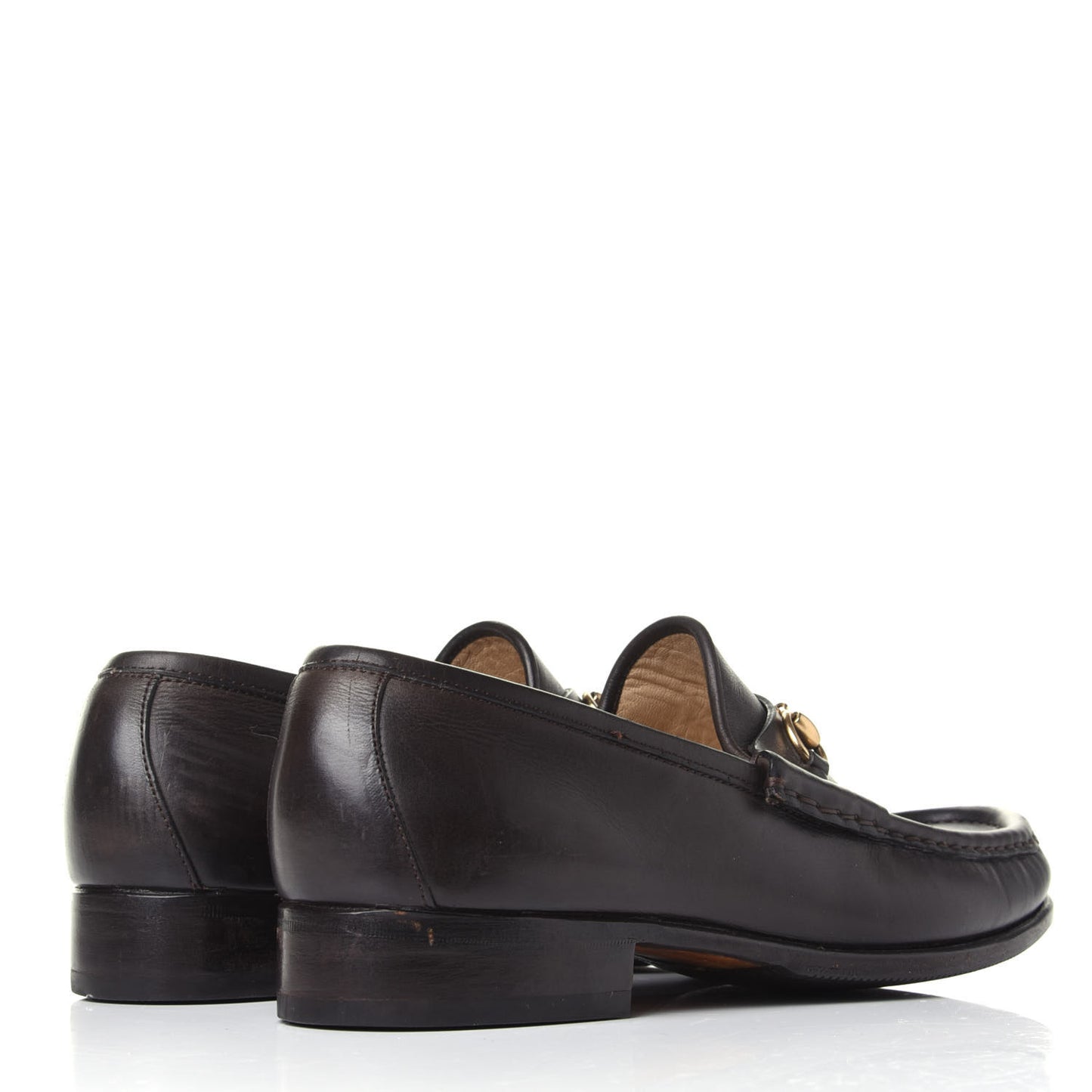 Calfskin Mens Horsebit Loafers 8.5 Marrone