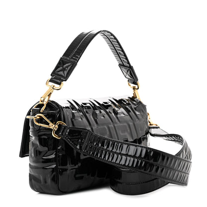 Fendi Patent FF 1974 Embossed Baguette Black 3 of 12