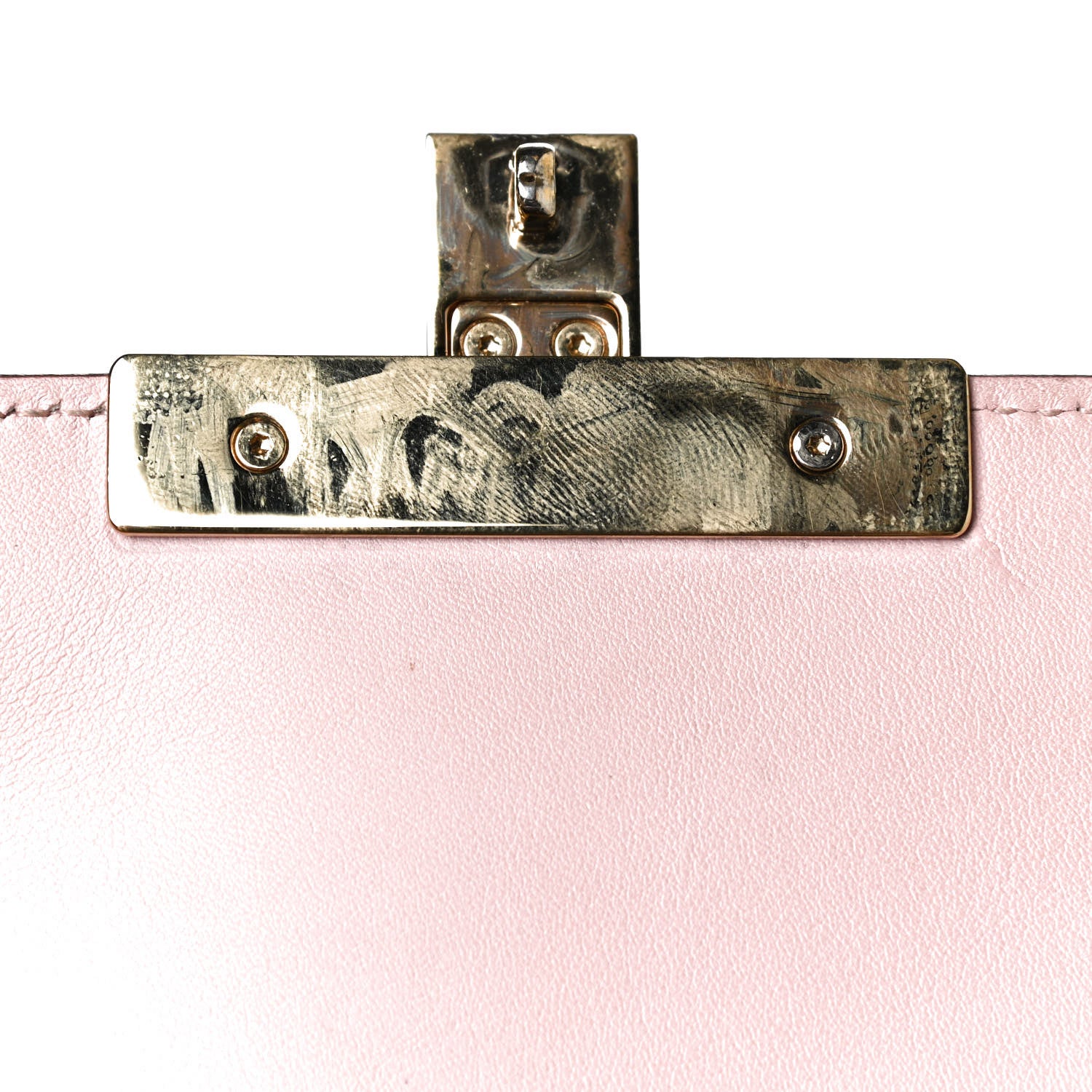 Gucci GG Supreme Monogram Calfskin Medium Padlock Shoulder Bag Beige Perfect Pink 12 of 19