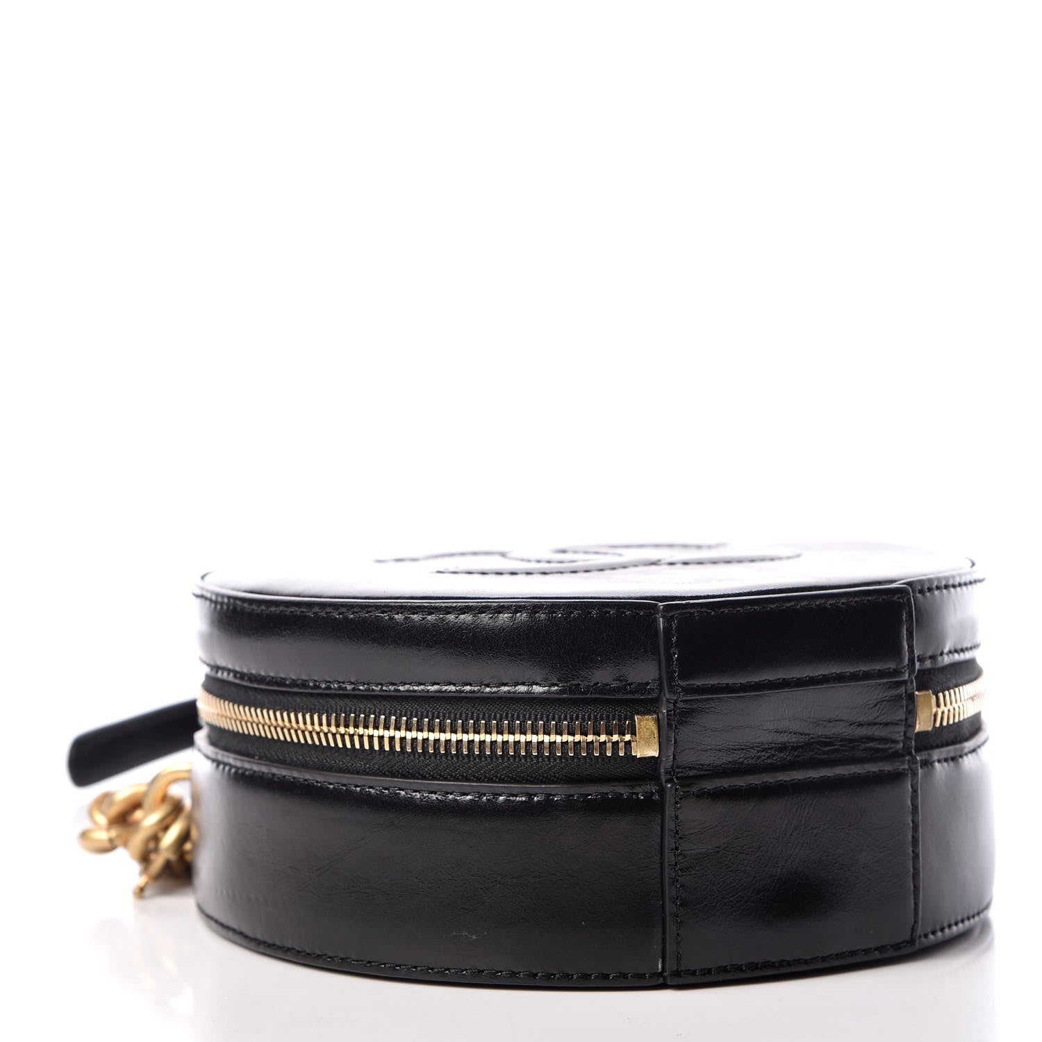 Chanel Glazed Calfskin Round As Earth Evening Bag Black 4 of 7