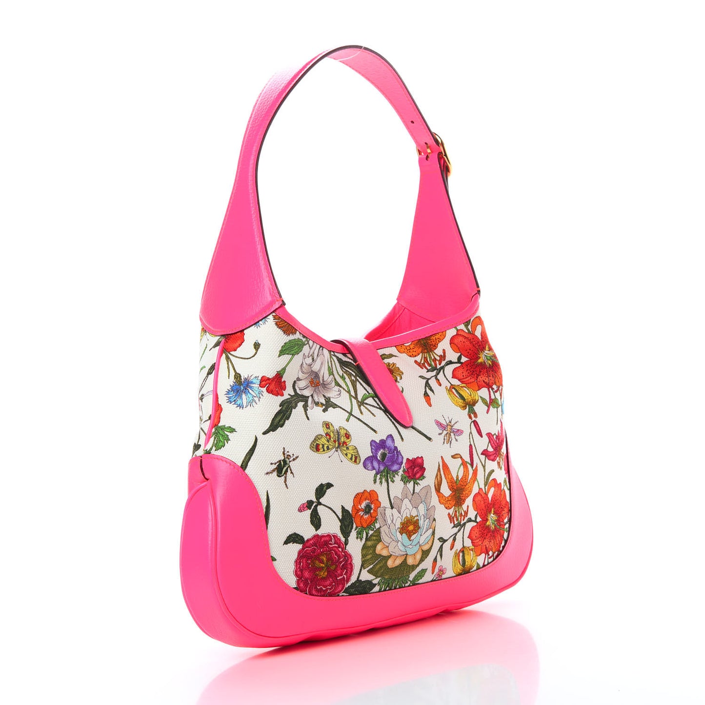 Canvas Flora Medium Jackie Hobo Fuchsia