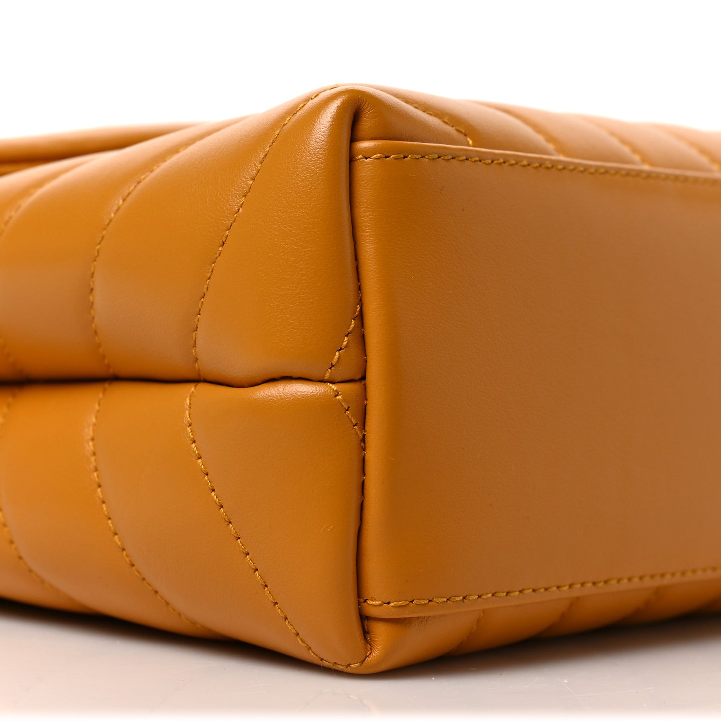 Calfskin Y Quilted Monogram Small Loulou Chain Satchel Cheddar