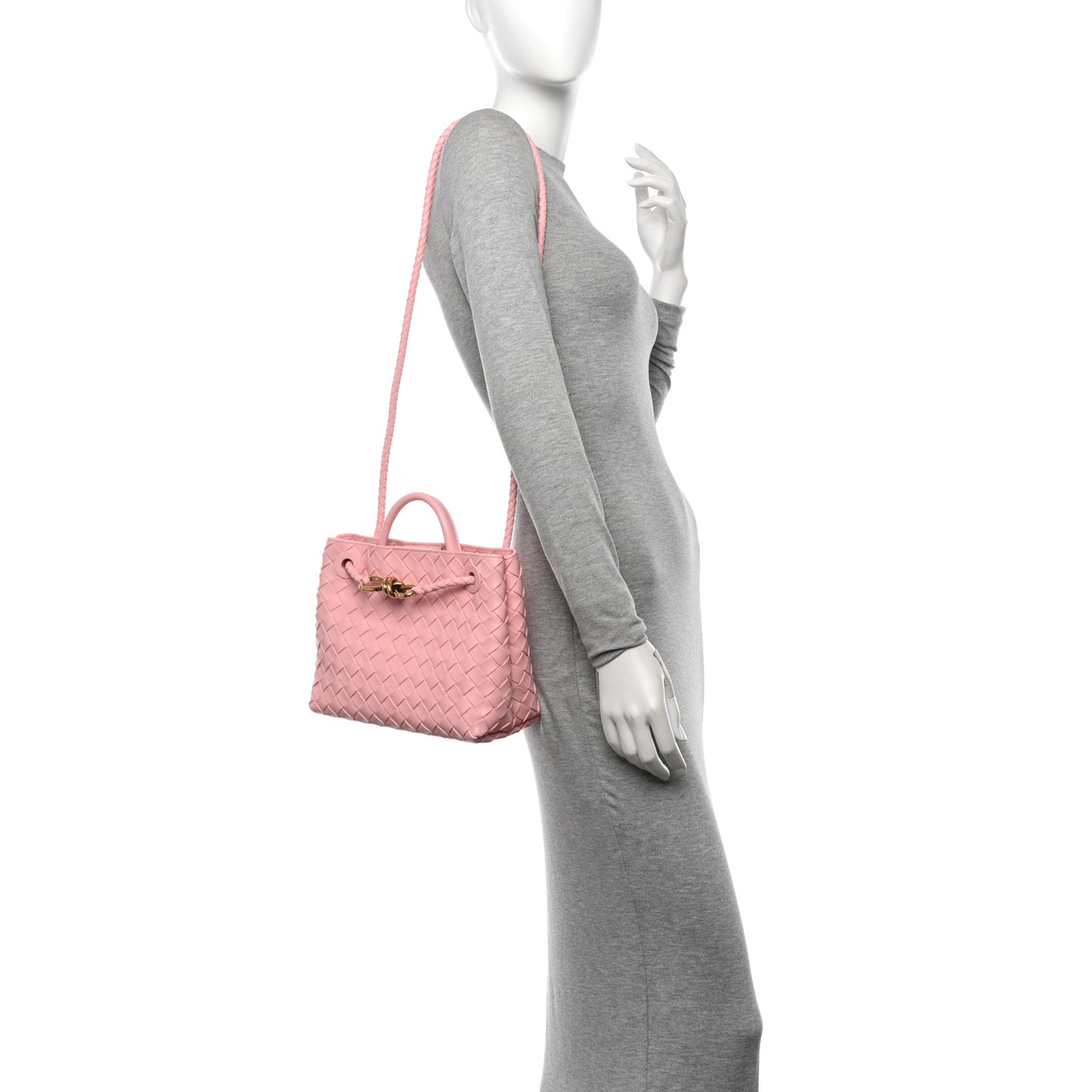 Nappa Intrecciato Small Andiamo Shoulder Bag Lotus