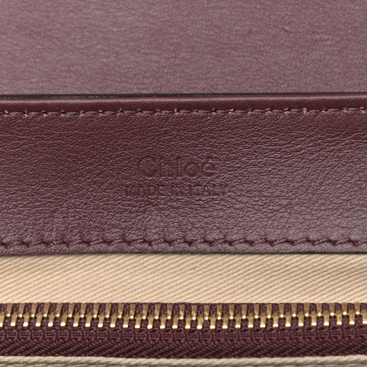 Chloe Spazzolato Sfumato Calfskin Small C Double Carry Burnt Brown 8 of 9