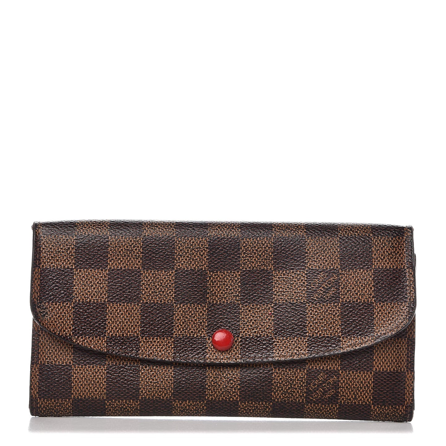 Damier Ebene Emilie Wallet Red