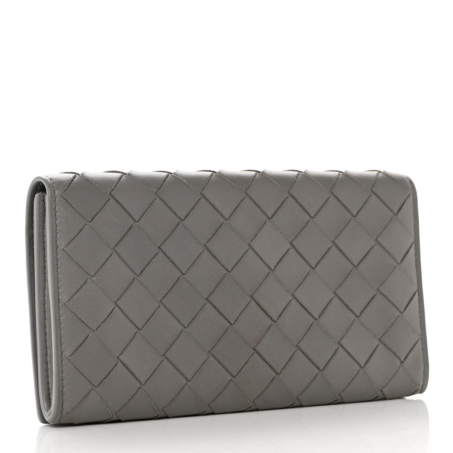 Bottega Veneta Nappa Intrecciato Flap Wallet Grey 3 of 7