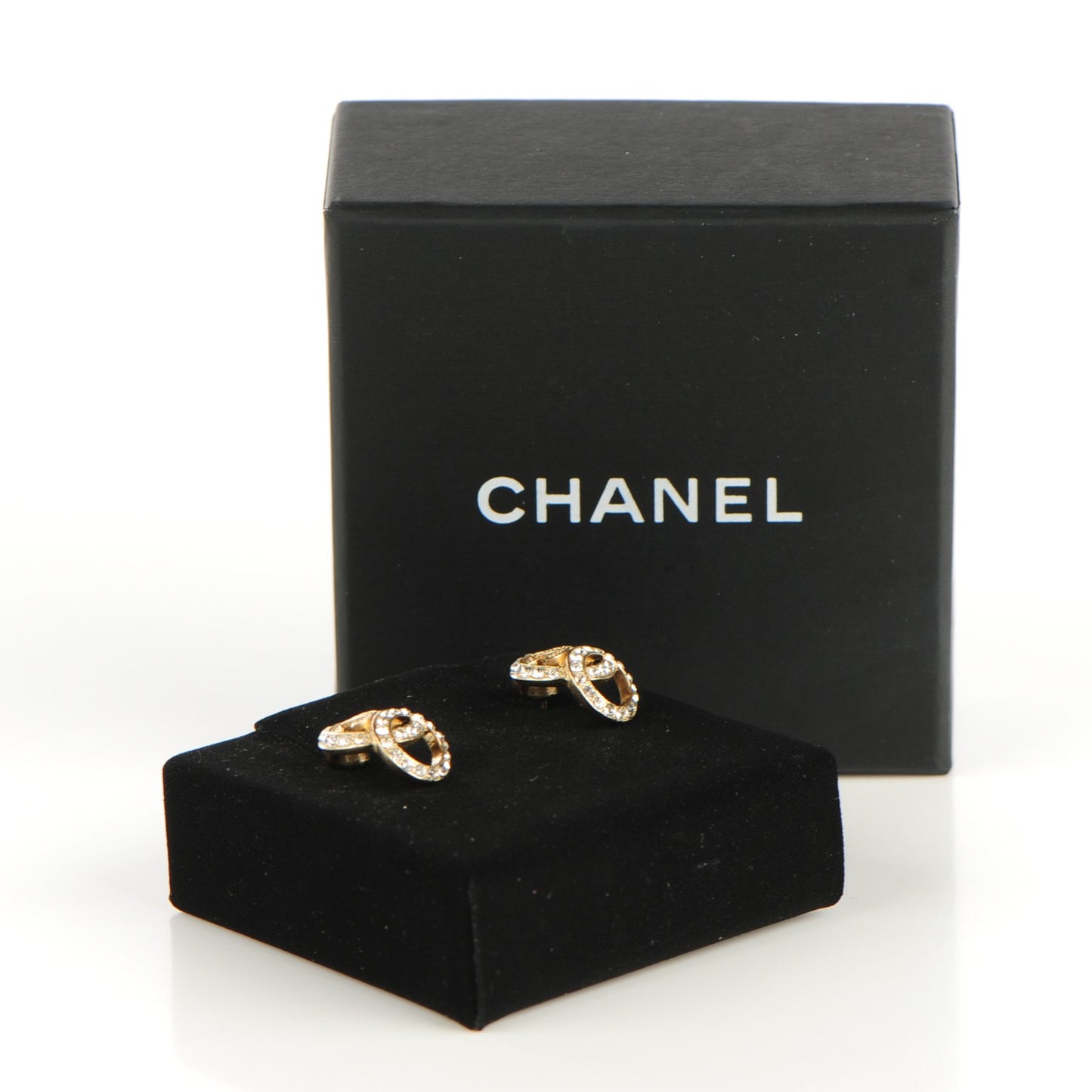 Crystal CC Earrings Gold