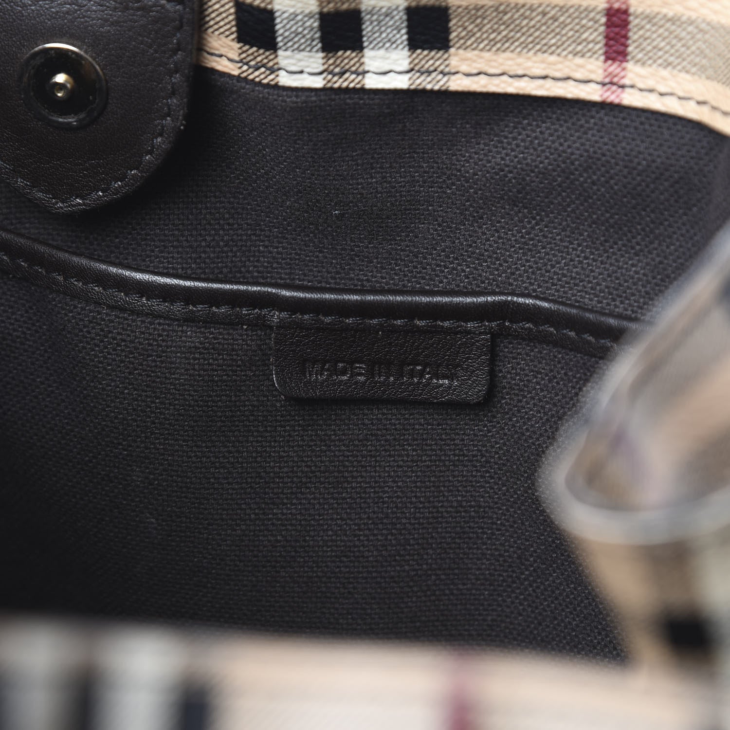 Burberry Haymarket Check Small Canterbury Tote Chocolate 6 of 19