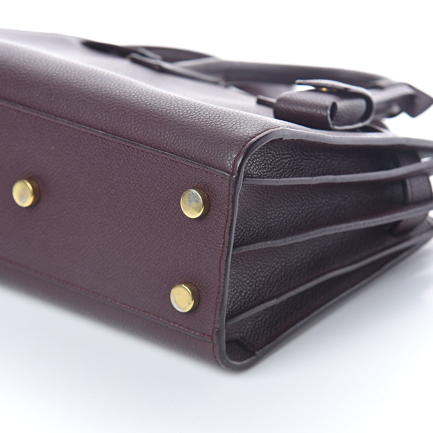 Grained Calfskin Nano Sac De Jour Amaranto