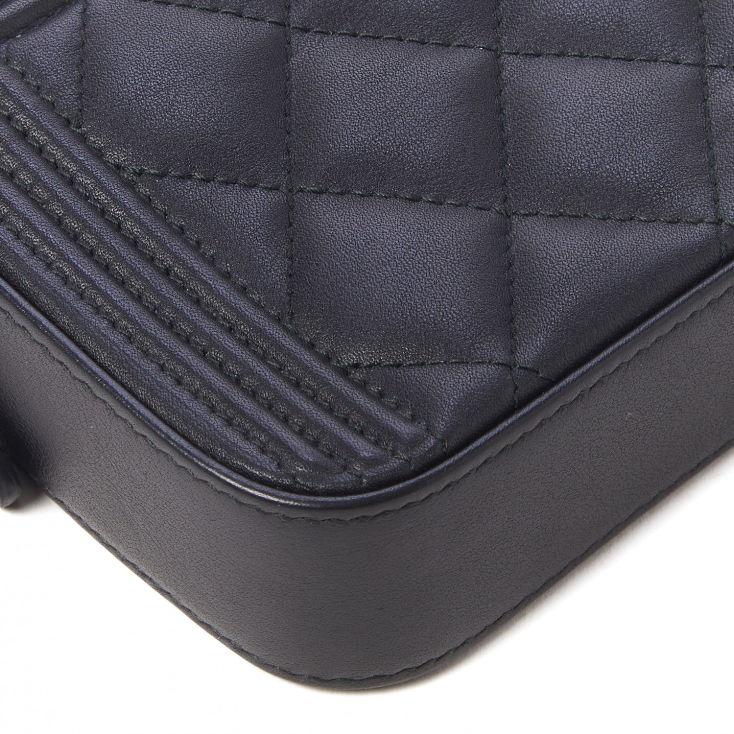 Chanel Calfskin Quilted Small Boy Clutch With Chain Black 6 of 11