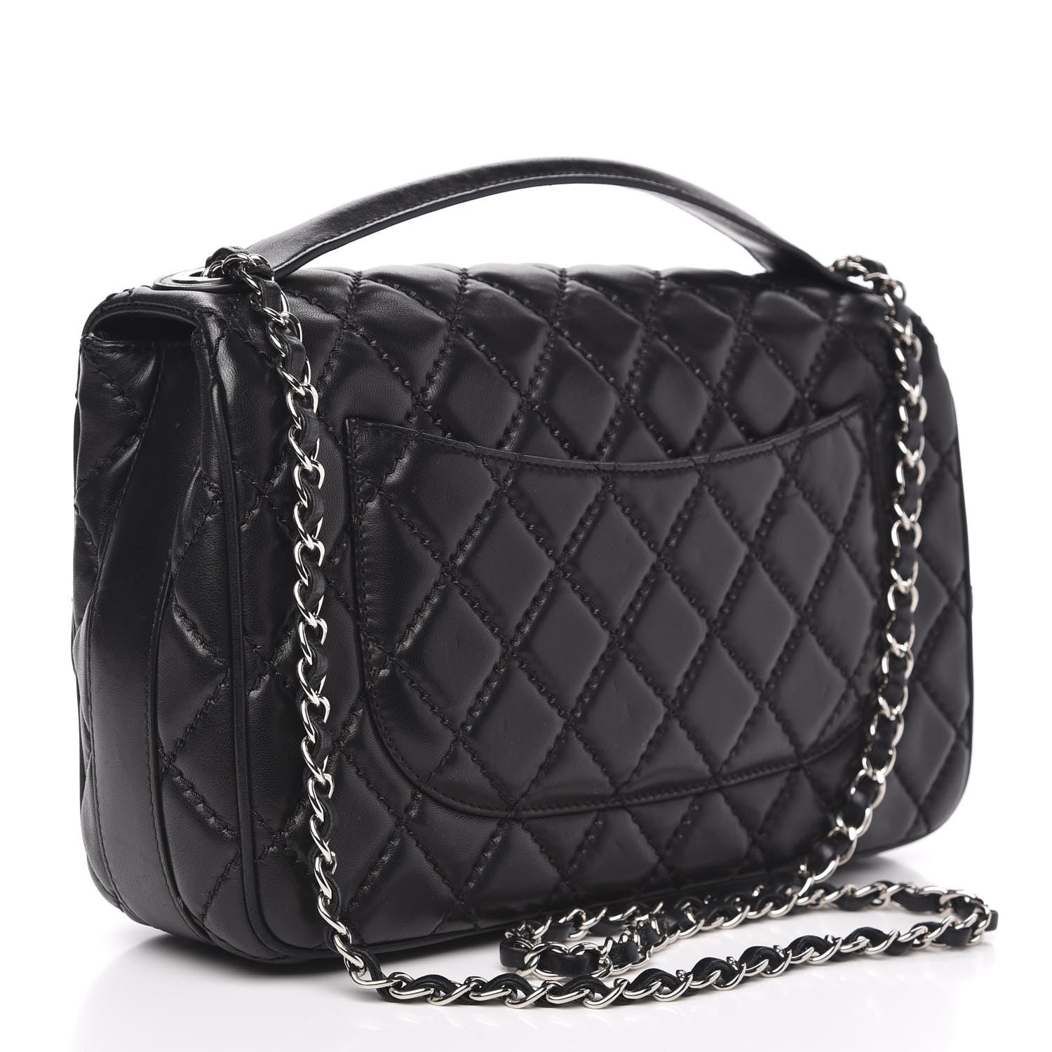 Chanel Lambskin Quilted Jumbo Easy Carry Flap Black 3 of 15