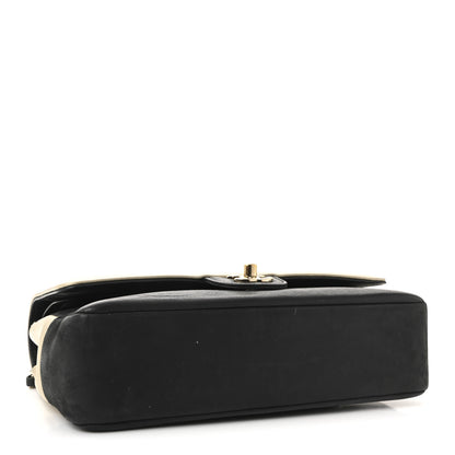 Chanel Metallic Grained Calfskin Medium Classic Pure Double Flap Gold Black 4 of 10