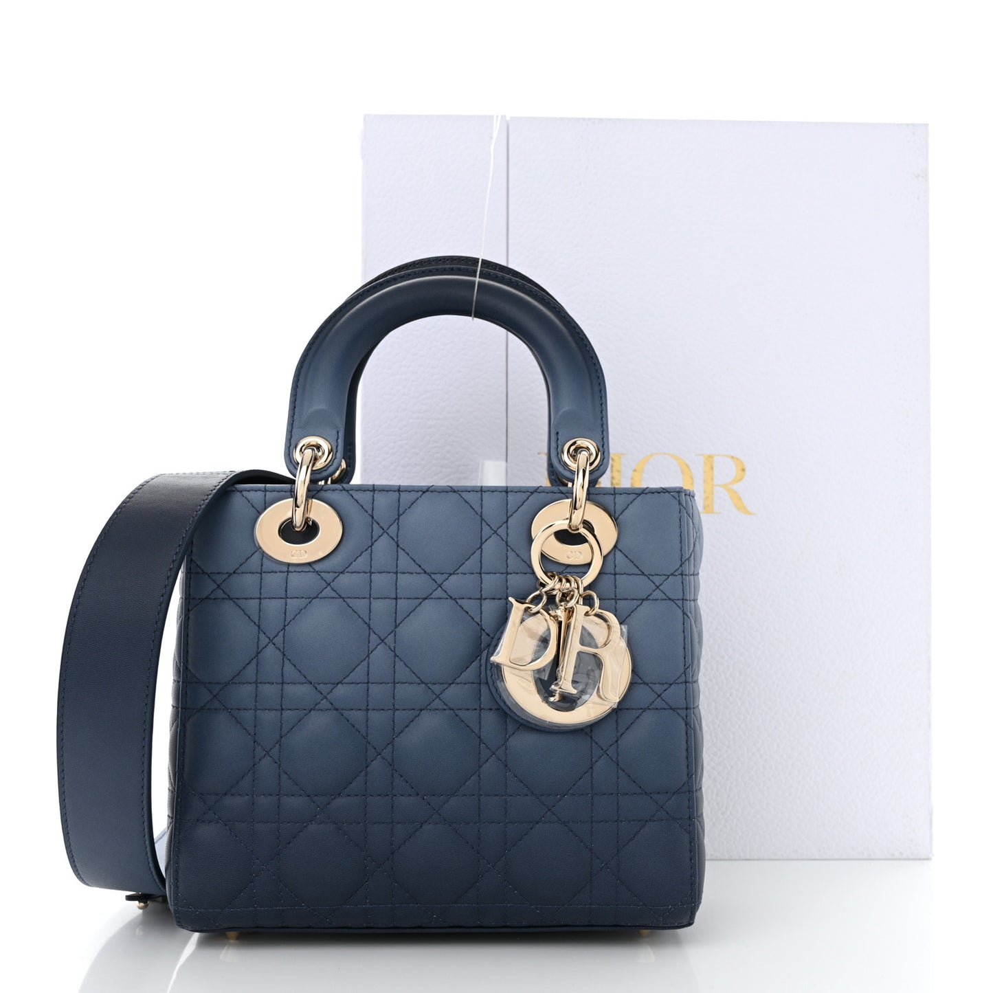 Lambskin Cannage Gradient Small My ABCDior Lady Dior Indigo Blue