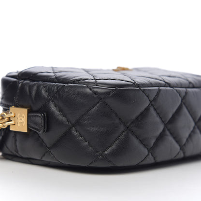 Chanel Aged Calfskin Quilted Mini Reissue Camera Case Black 7 of 10