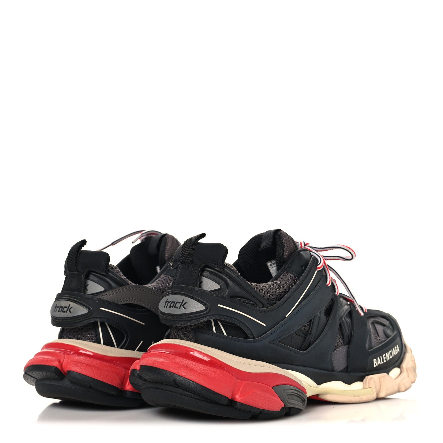 Balenciaga Mesh Nylon Womens Track Sneakers 39 Black Gris 5 of 8