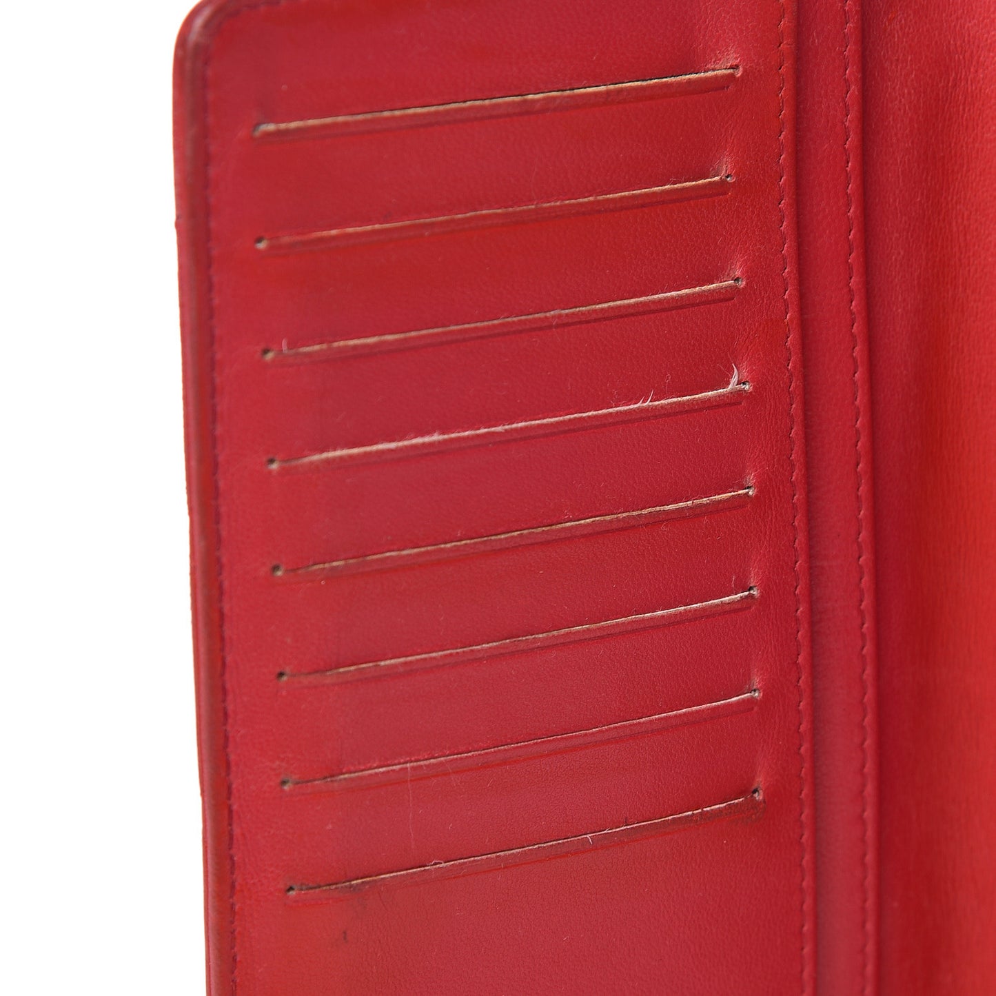 Lambskin Quilted Valentine Wallet Red