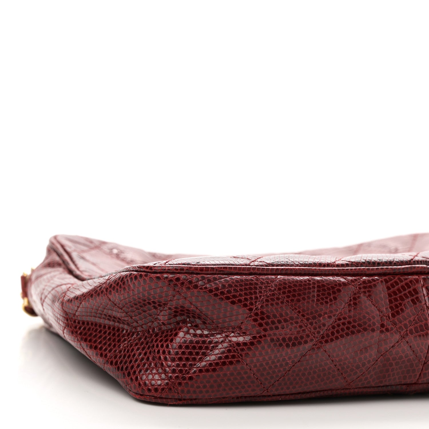 Chanel Lizard Quilted Small Tassel Camera Case Burgundy 9 of 10