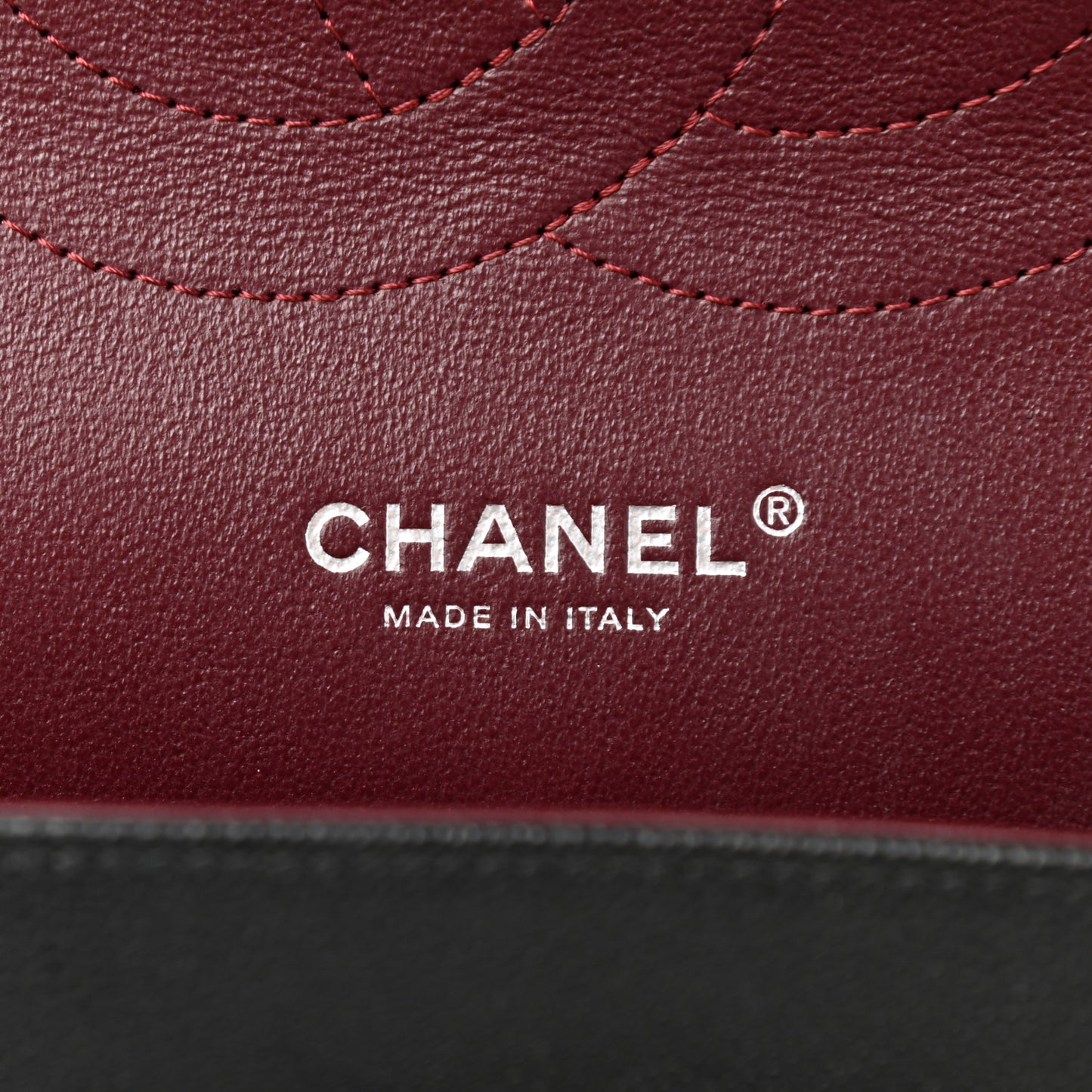 Caviar Chevron Quilted Jumbo Double Flap Black