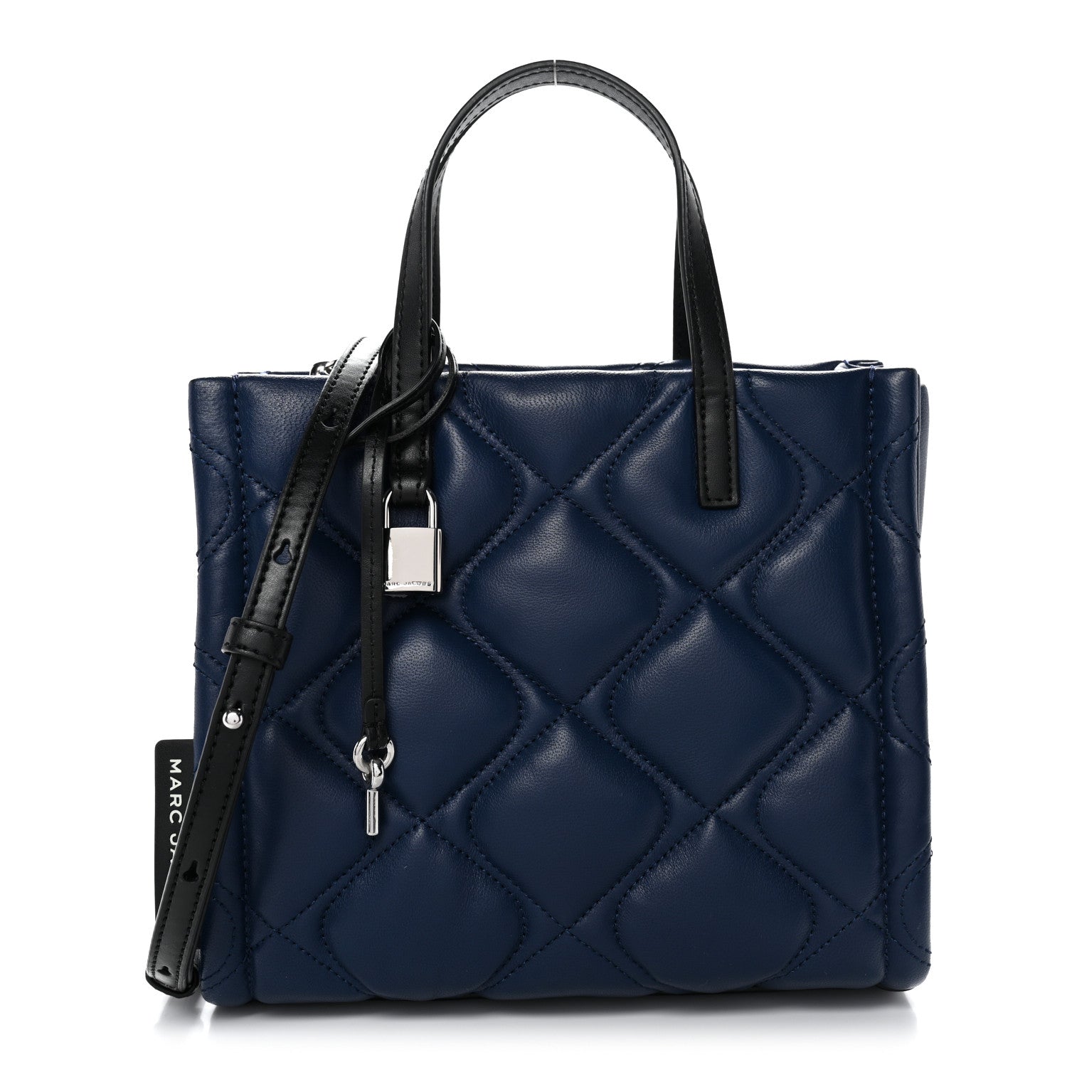 Marc Jacobs Lambskin Quilted Mini Grind Tote Bag Azure Blue 1 of 10