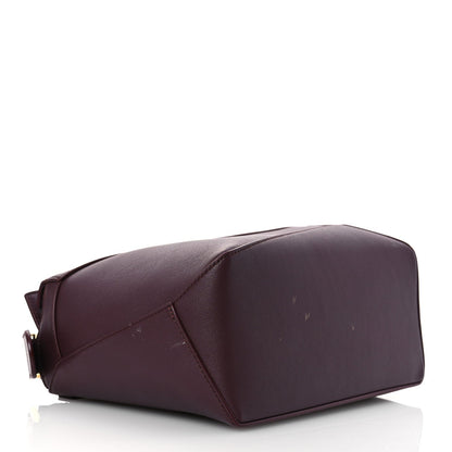 Loewe Soft Grained Calfskin Small Puzzle Edge Bag Dark Burgundy 4 of 17
