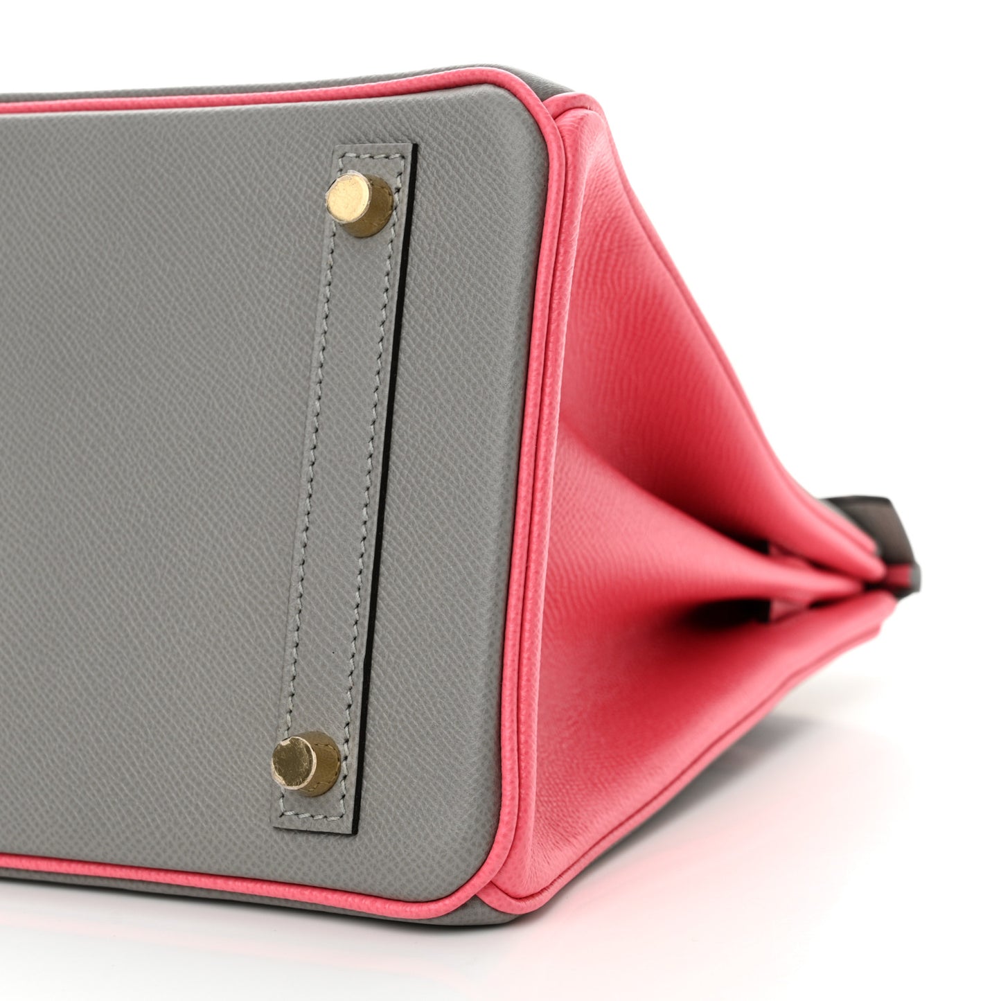 Epsom Horseshoe Birkin 30 Gris Mouette Rose Azalee