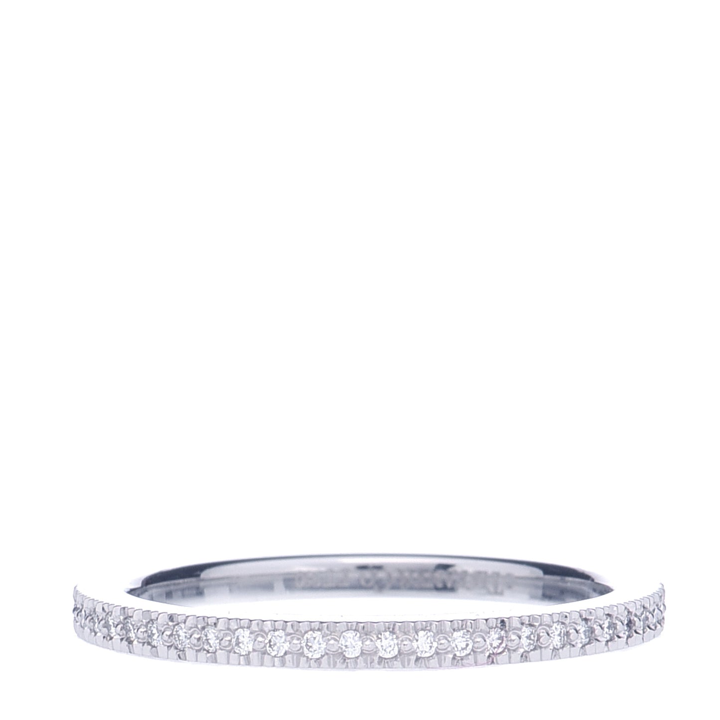 Platinum Diamond Full Circle Lucida Wedding Band Ring 4.5