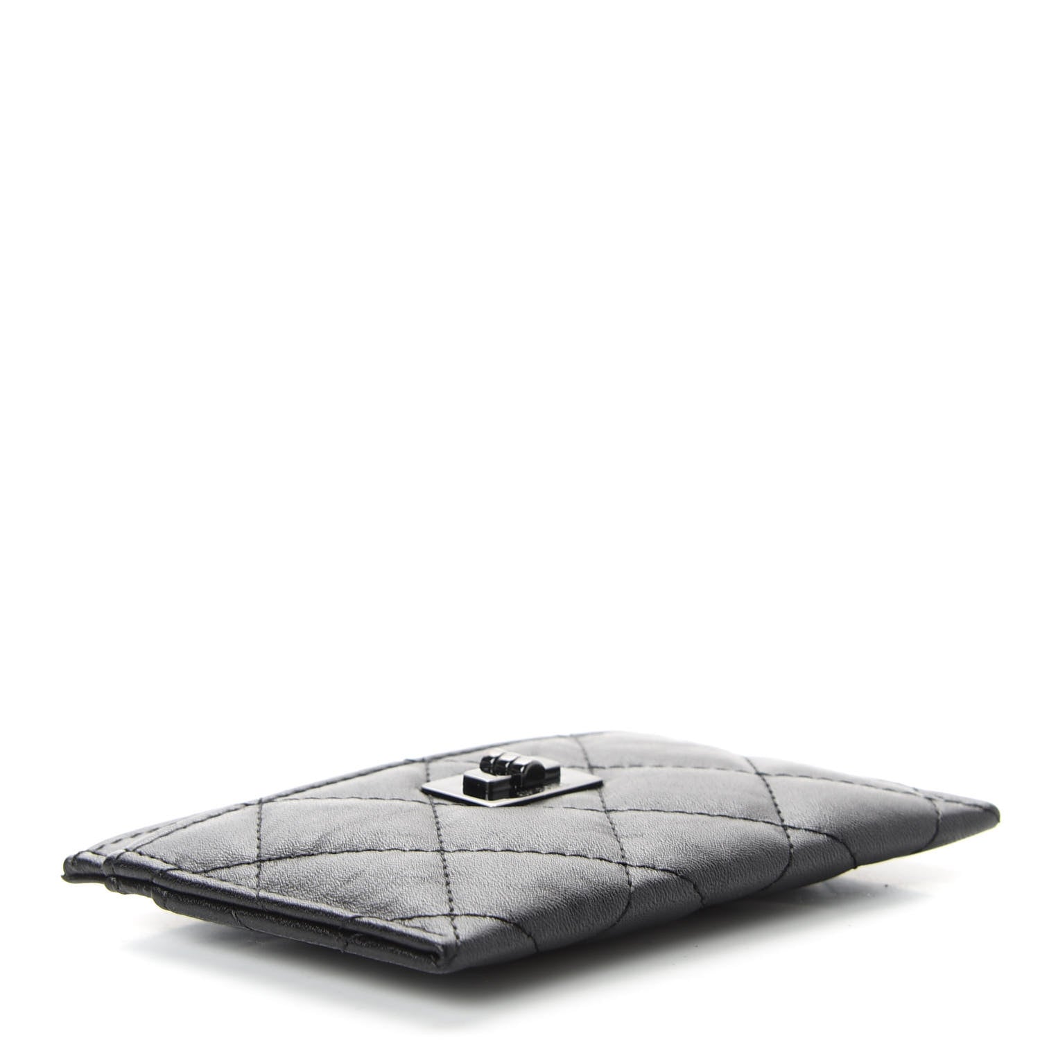 Chanel Aged Calfskin Quilted Reissue Card Holder So Black 4 of 8