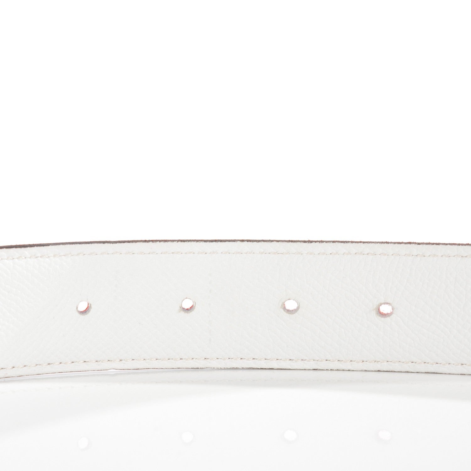 Hermes Swift Epsom 32mm H Belt 85 White Capucine 7 of 10