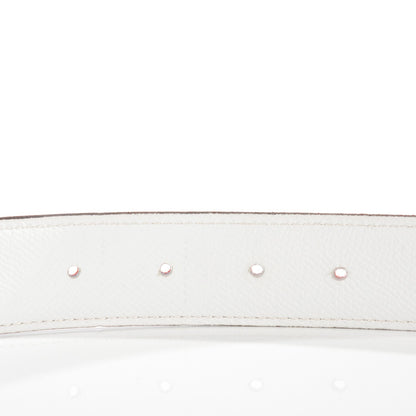 Hermes Swift Epsom 32mm H Belt 85 White Capucine 7 of 10