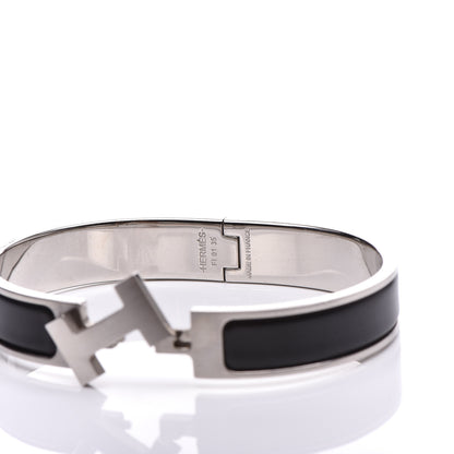 Hermes Matte Enamel Narrow Clic Clac HH Bracelet GM Black 5 of 6