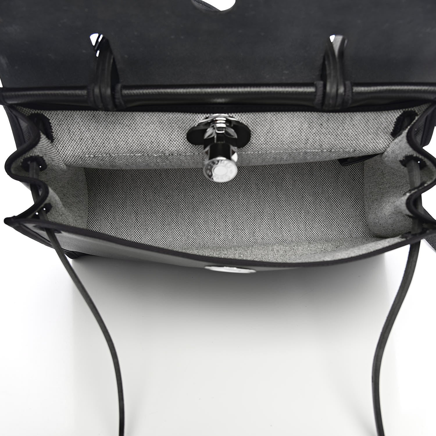 Hermes Toile H Berline Vache Hunter Herbag Zip PM 31 Black Ecru 6 of 14