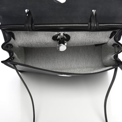 Hermes Toile H Berline Vache Hunter Herbag Zip PM 31 Black Ecru 6 of 14