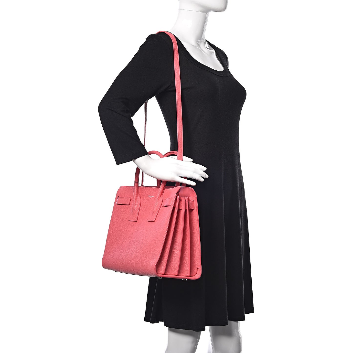 Grained Calfskin Small Sac De Jour Rose Clair