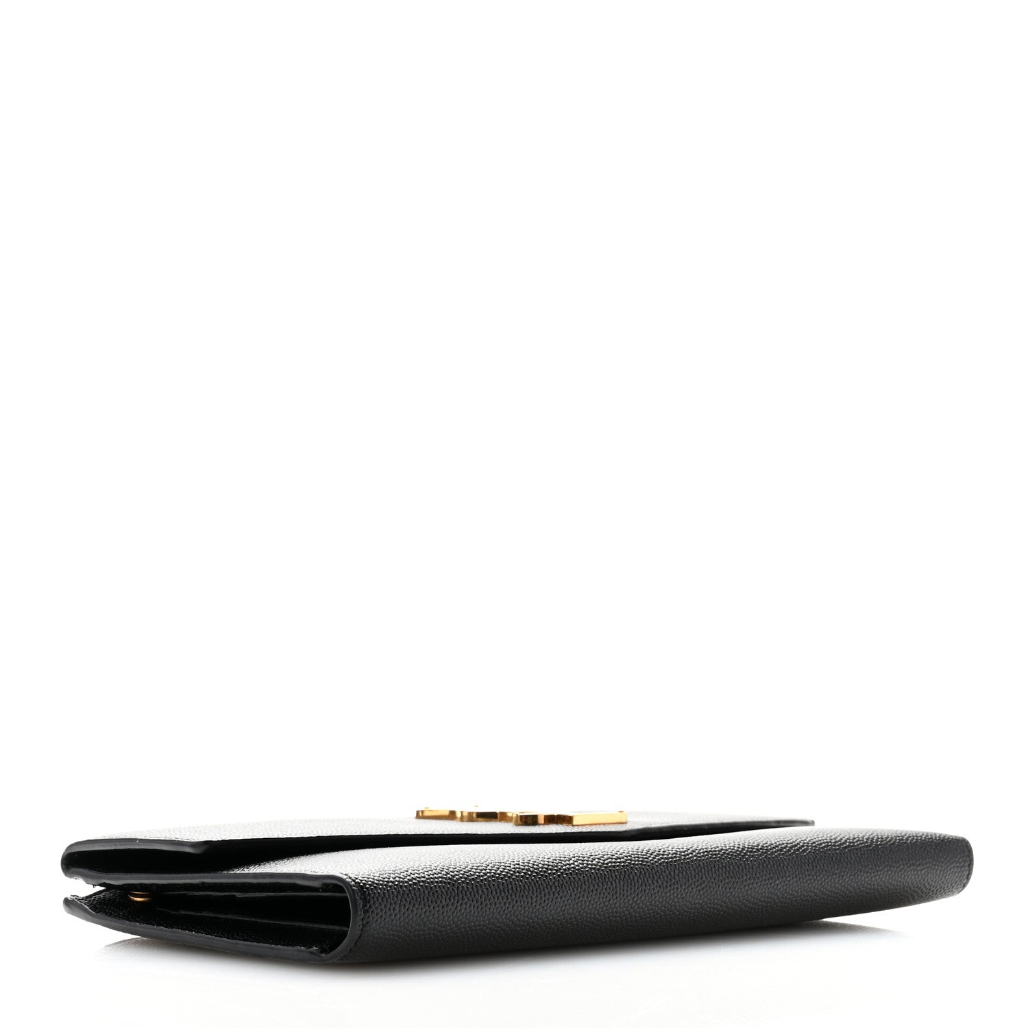 Saint Laurent Grain De Poudre Monogram Uptown Wallet Black 4 of 9