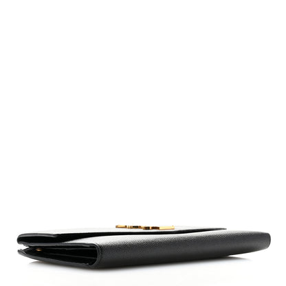 Saint Laurent Grain De Poudre Monogram Uptown Wallet Black 4 of 9