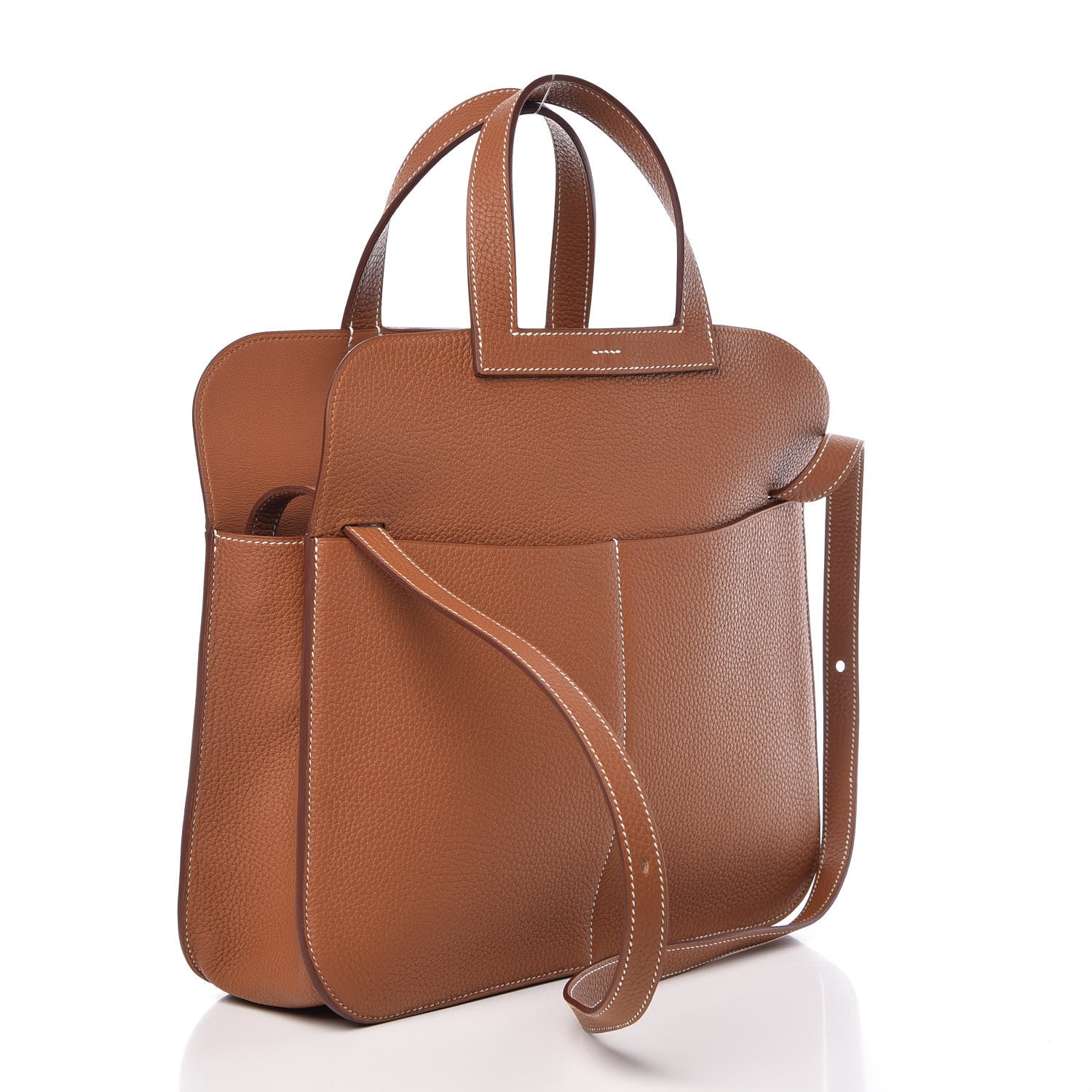 Hermes Taurillon Clemence Halzan 31 Gold 3 of 10