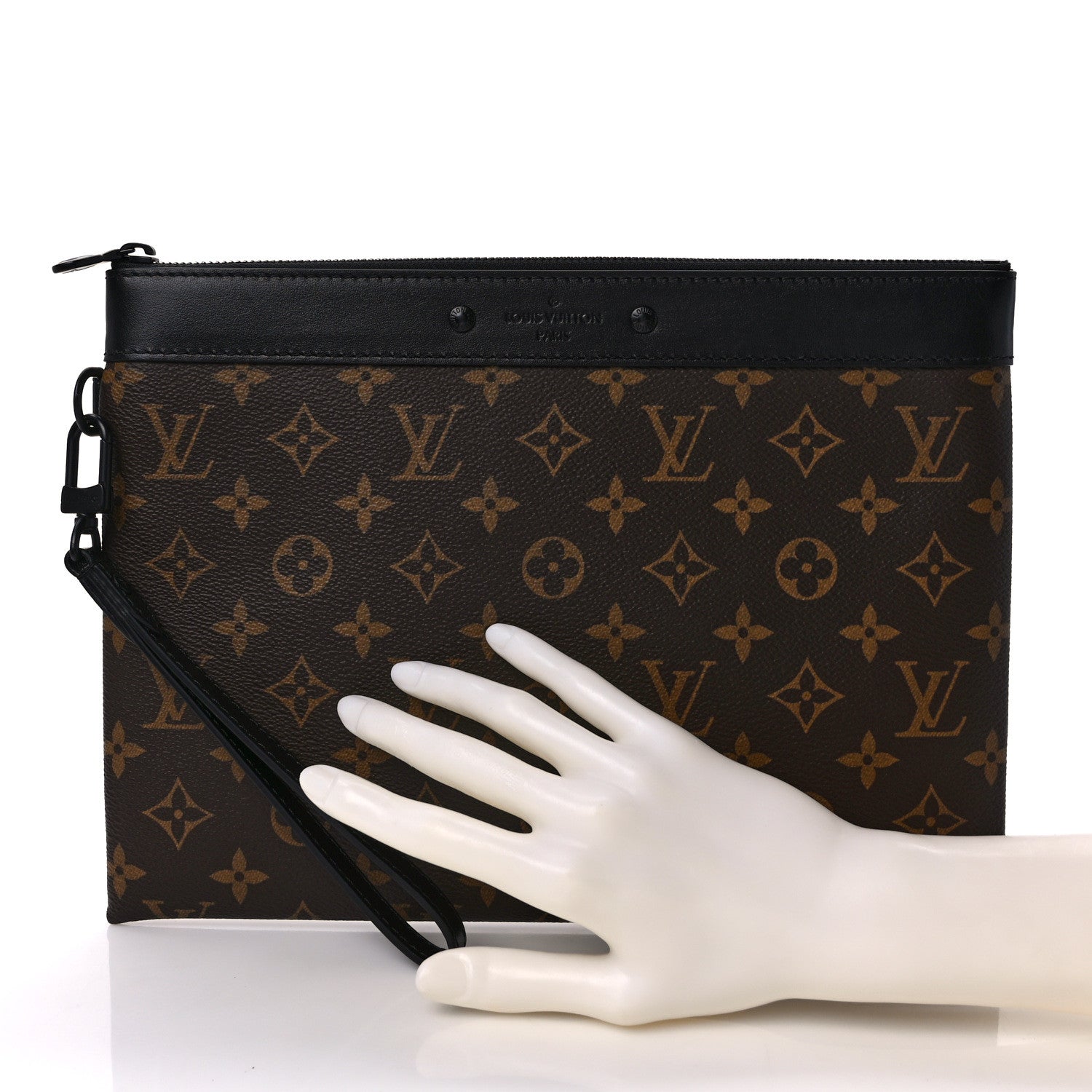 Louis Vuitton Monogram Macassar Pochette To-Go Black 2 of 6