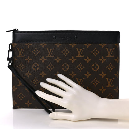 Louis Vuitton Monogram Macassar Pochette To-Go Black 2 of 6
