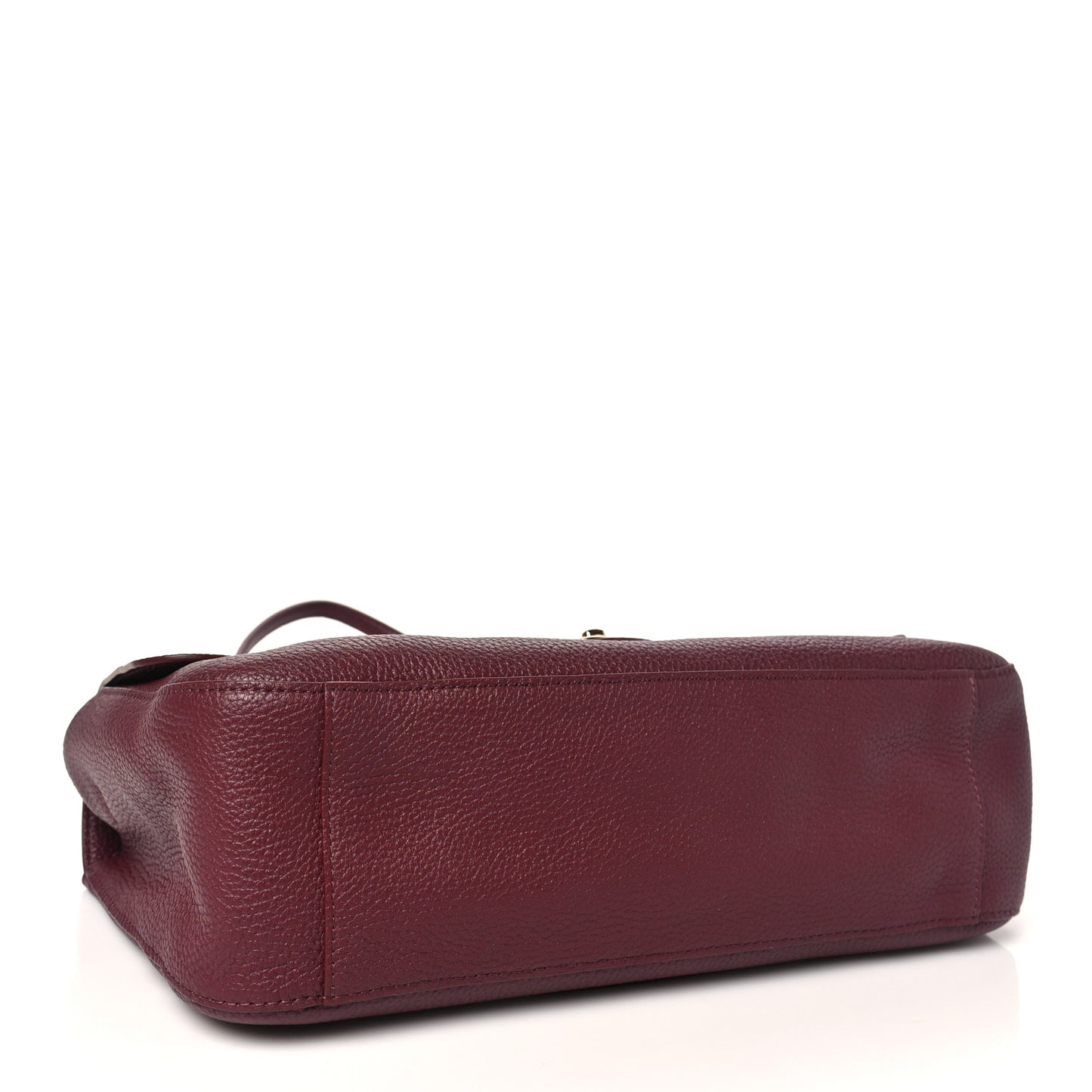 Grained Calfskin Small Souplissimo Maxi Flap Burgundy