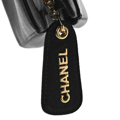 Chanel Satin Camellia Top Handle Bag Black 9 of 13