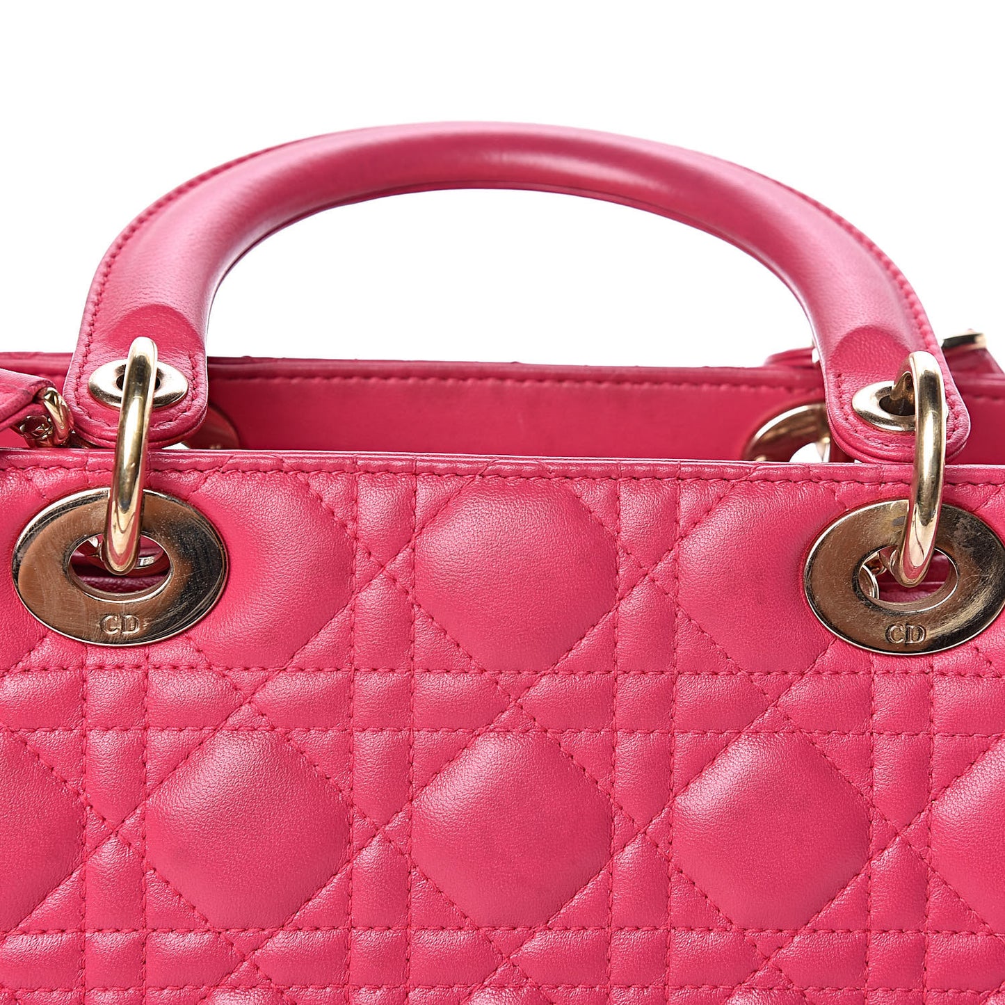 Lambskin Cannage Medium Lady Dior Pink