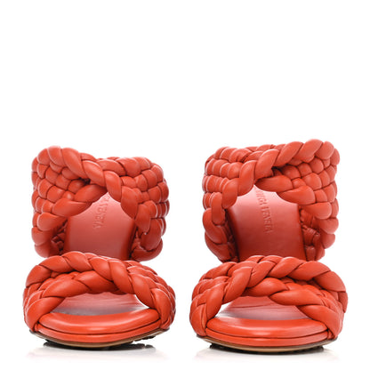 Bottega Veneta Nappa Twisted Padded Intrecciato Curve Slide Sandals 36 Paprika 2 of 4